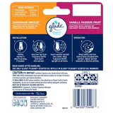 Glade Plug-Ins Vanilla Passion Fruit/Hawaiian Breeze Scent Air Freshener Refill 1.34 oz Liquid, Pack of 6