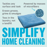 e-cloth 10602AB General-Purpose Cloth, 12-1/2 in L, 12-1/2 in W, Polyamide/Polyester, Alaskan Blue