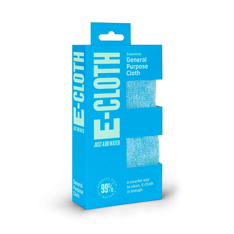 e-cloth 10602AB General-Purpose Cloth, 12-1/2 in L, 12-1/2 in W, Polyamide/Polyester, Alaskan Blue