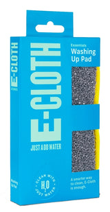 e-cloth 10626Y Washing Up Pad, Polyamide/Polyester/Polyurethane Abrasive, 6 in L, 3-1/4 in W, Yellow