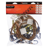 Keeper 06317 Bungee Cord Assortment, Steel End, Rubber, Hook End, 18/PK