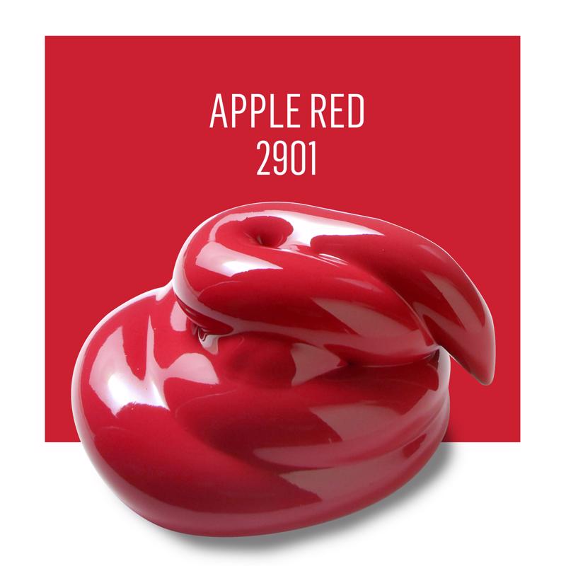 Plaid FolkArt Satin Apple Red Hobby Paint 2 oz, Pack of 3