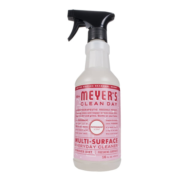 Mrs. Meyer's Clean Day Peppermint Scent Organic Multi-Surface Cleaner Liquid Spray 16 oz, Pack of 6
