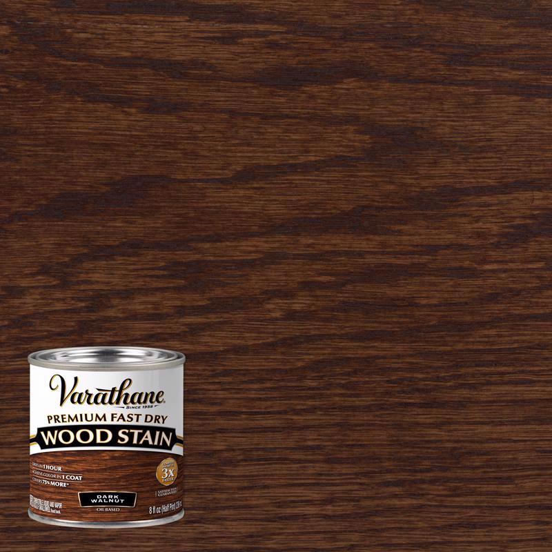 Varathane Premium Dark Walnut Oil-Based Fast Dry Wood Stain 1/2 pt