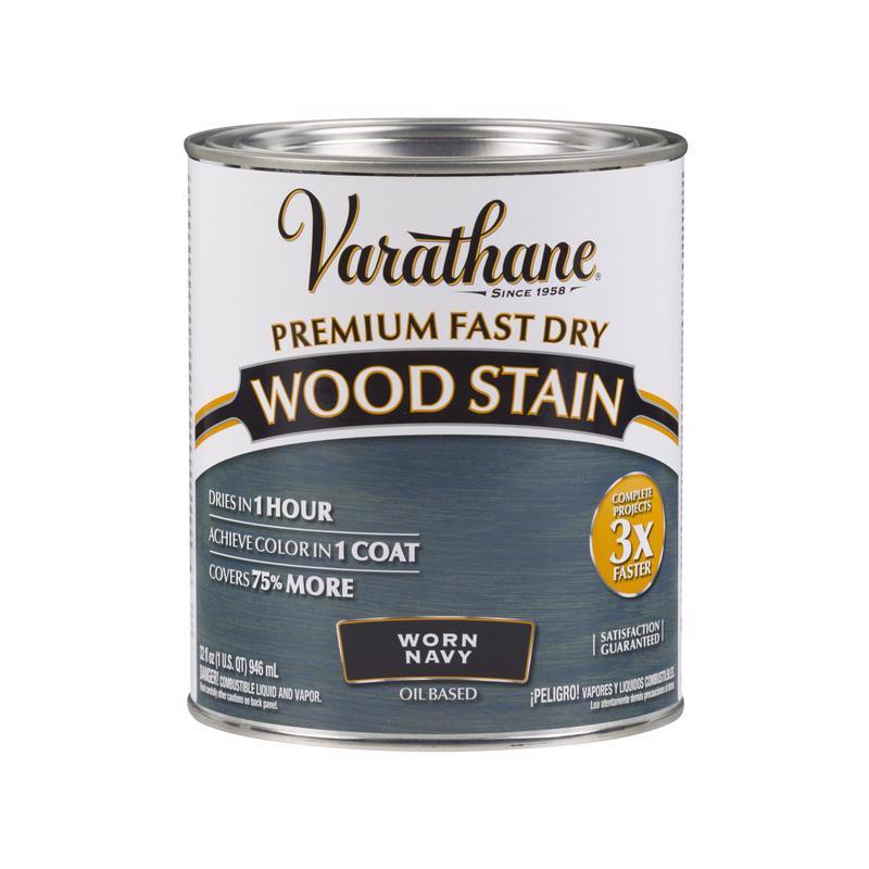 Varathane Premium Worn Navy Oil-Based Fast Dry Wood Stain 1 qt