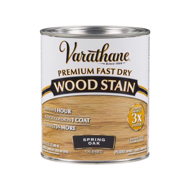 Varathane Semi-Transparent Spring Oak Oil-Based Urethane Modified Alkyd Fast Dry Wood Stain 1 qt, Pack of 2