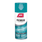 Ace Premium Gloss Bright Teal Paint + Primer Enamel Spray 12 oz, Pack of 6