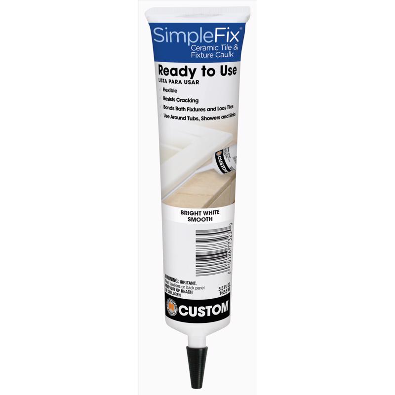 Custom Building Products SimpleFix Bright White Siliconized Acrylic Tile Caulk 5.5 oz