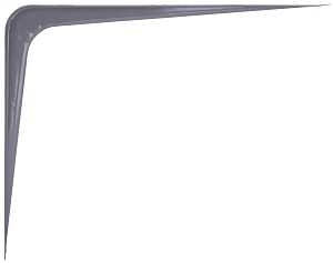 ProSource 21141PGL-PS Shelf Bracket, 182 lb/Pair, 12 in L, 10 in H, Steel, Gray, Pack of 20