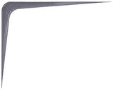 ProSource 21141PGL-PS Shelf Bracket, 182 lb/Pair, 12 in L, 10 in H, Steel, Gray, Pack of 20