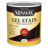 Minwax Gel Stain Semi-Transparent Black Oil-Based Gel Stain 1 qt, Pack of 4