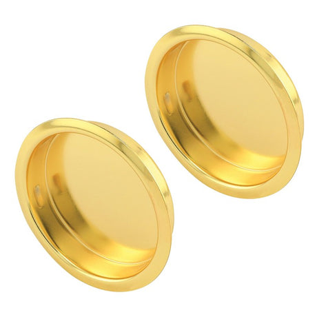 Prime-Line N 6765 Door Pull, 1-3/4 in Dia, 5/16 in D, Steel, Brass