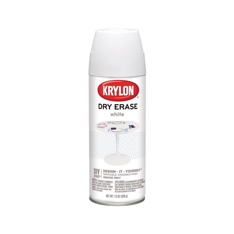 Krylon K03942000 Dry Erase Spray Paint, White, 11.5 oz, Pack of 6