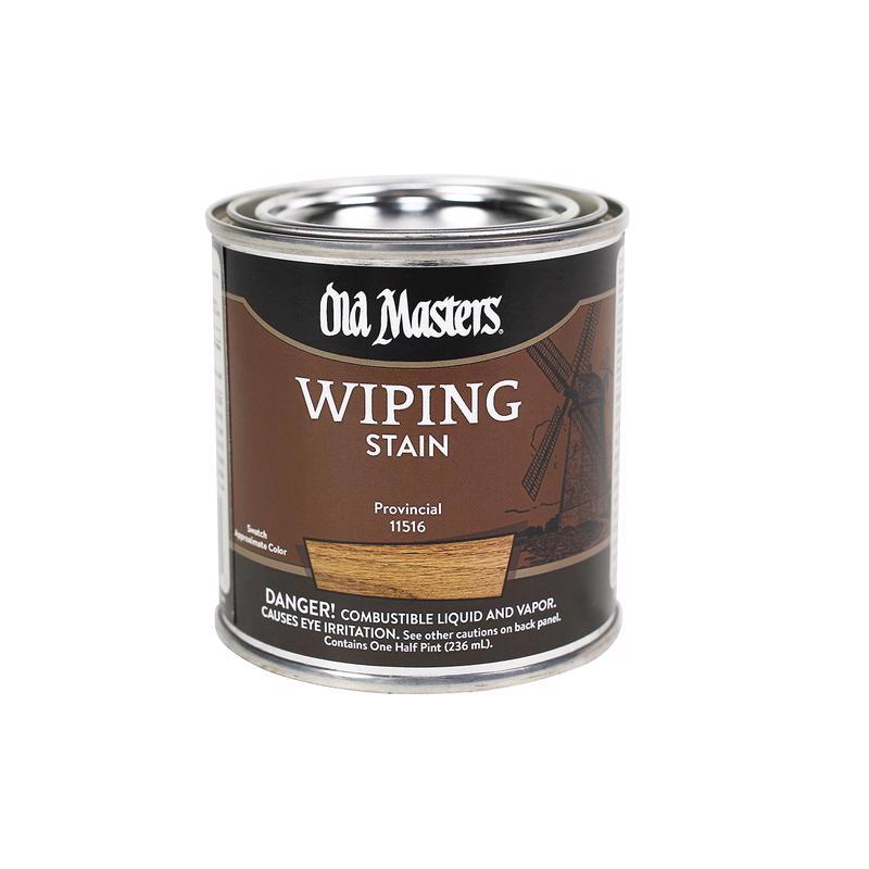 Old Masters 11516 Wiping Stain, Provincial, Liquid, 0.5 pt, Can, Pack of 6