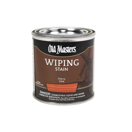 Old Masters 11316 Wiping Stain, Clear, Liquid, 0.5 pt, Can, Pack of 6