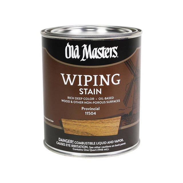 Old Masters Semi-Transparent Provincial Oil-Based Wiping Stain 1 qt, Pack of 4