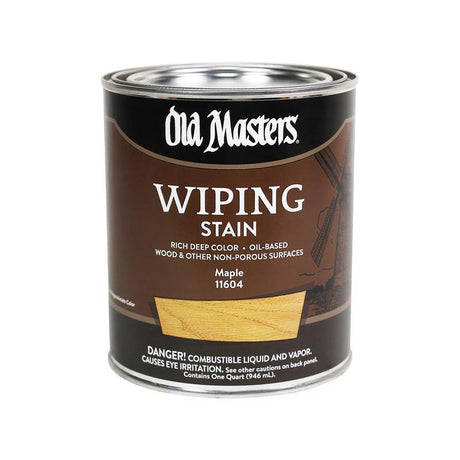 Old Masters Semi-Transparent Maple Oil-Based Wiping Stain 1 qt, Pack of 4