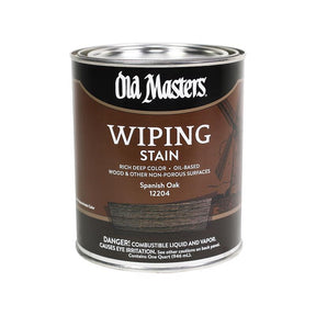 Old Masters Semi-Transparent Spanish Oak Oil-Based Wiping Stain 1 qt, Pack of 4