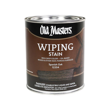 Old Masters Semi-Transparent Spanish Oak Oil-Based Wiping Stain 1 qt, Pack of 4