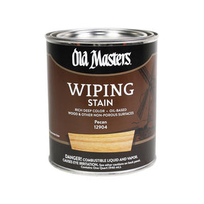 Old Masters Semi-Transparent Pecan Oil-Based Wiping Stain 1 qt, Pack of 4