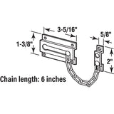 Defender Security U-9907 Chain Door Guard, Solid Brass, Polished Brass