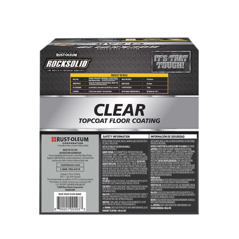 Rust-Oleum RockSolid High-Gloss Clear Garage Floor Coating Kit 90 oz