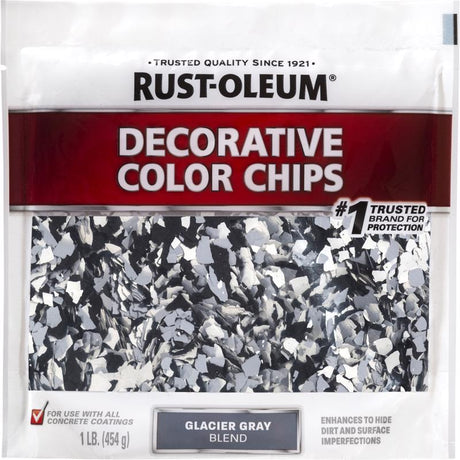 Rust-Oleum EpoxyShield Indoor and Outdoor Glacier Gray Blend Decorative Color Chips 1 lb