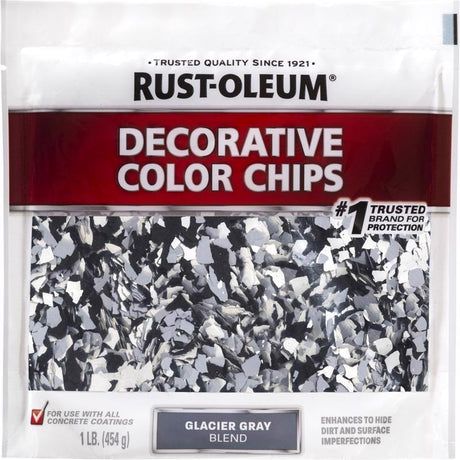 Rust-Oleum Indoor and Outdoor Glacier Gray Blend Decorative Color Chips 1 lb