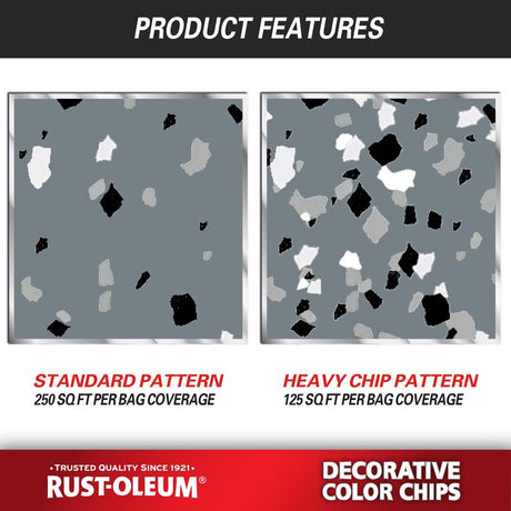 Rust-Oleum Indoor and Outdoor Glacier Gray Blend Decorative Color Chips 1 lb