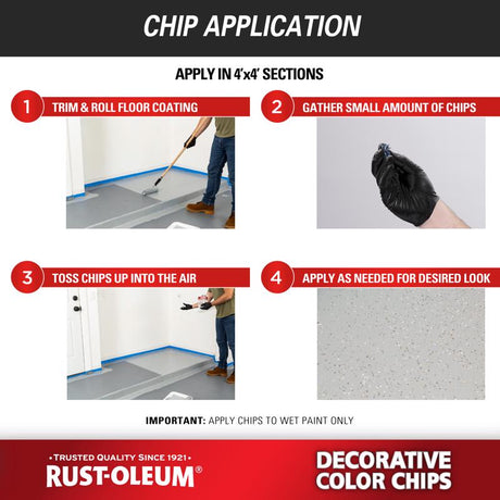 Rust-Oleum Indoor and Outdoor Glacier Gray Blend Decorative Color Chips 1 lb