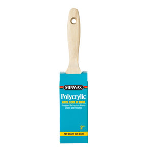 Minwax Polycrylic 2 in. Flat Stain Brush