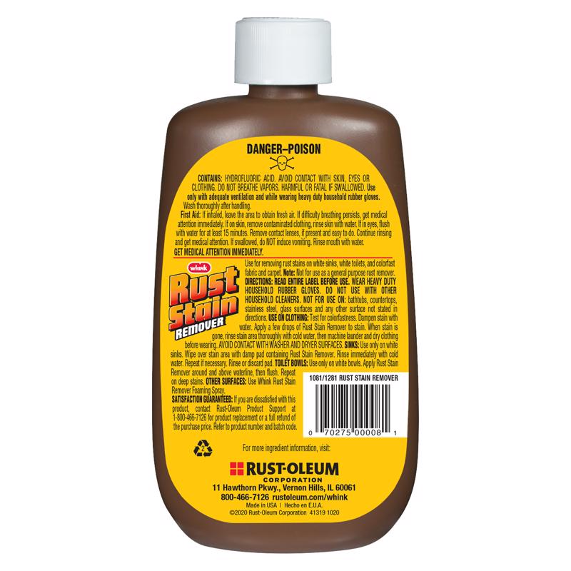 Rust Stain Liquid Rust-Oleum Whink No Scent Rust Stain Remover 10 oz Liquid, Pack of 6 ...