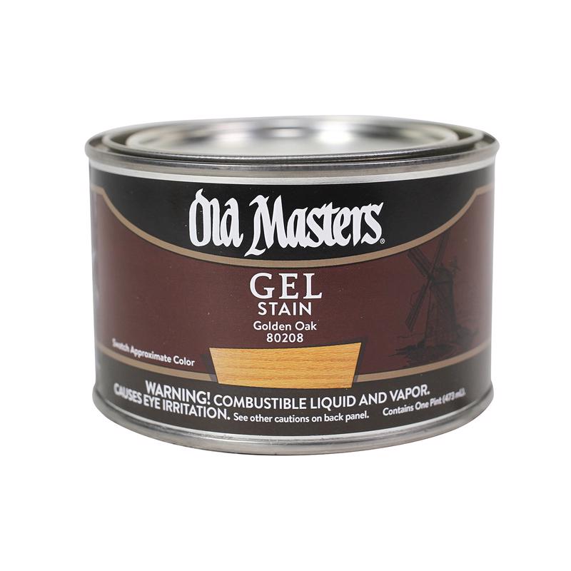 Old Masters Semi-Transparent Golden Oak Oil-Based Alkyd Gel Stain 1 pt, Pack of 4