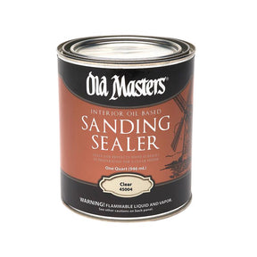 Old Masters Low Satin Clear Oil-Based Sanding Sealer 1 qt, Pack of 4