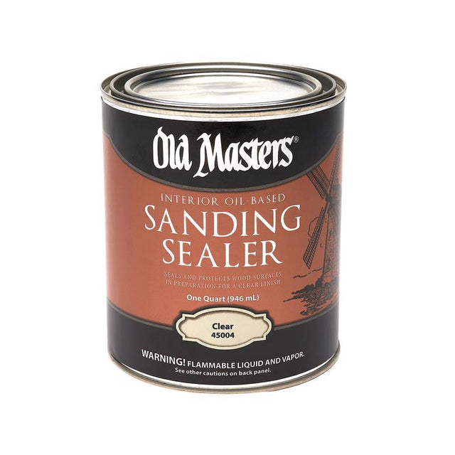 Old Masters Low Satin Clear Oil-Based Sanding Sealer 1 qt, Pack of 4