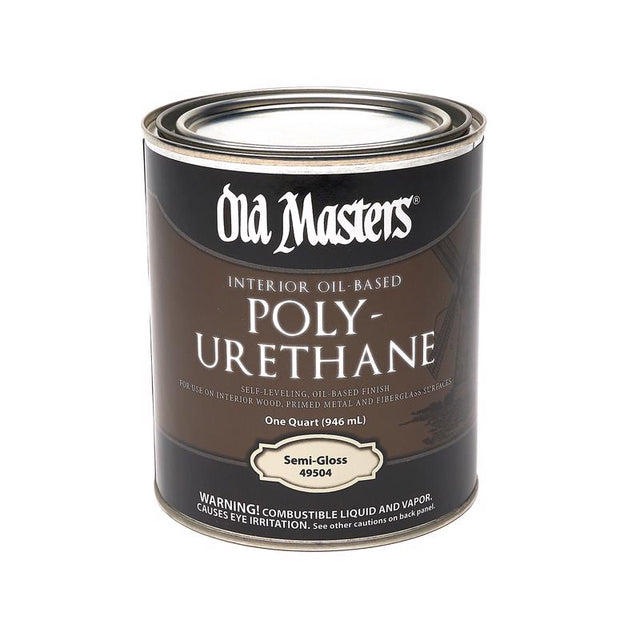 Old Masters Semi-Gloss Clear Oil-Based Polyurethane 1 qt, Pack of 4