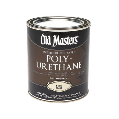 Old Masters Satin Clear Oil-Based Polyurethane 1 qt, Pack of 4