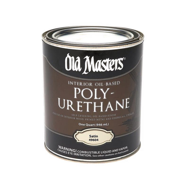 Old Masters Satin Clear Oil-Based Polyurethane 1 qt, Pack of 4