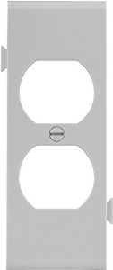 Eaton STC8W Mid-Size Sectional Wallplate, 4-1/2 in L, 2-3/4 in W, 1-Gang, Polycarbonate, White, High-Gloss