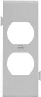 Eaton STC8W Mid-Size Sectional Wallplate, 4-1/2 in L, 2-3/4 in W, 1-Gang, Polycarbonate, White, High-Gloss