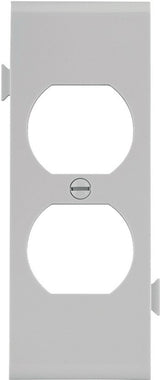 Eaton STC8W Mid-Size Sectional Wallplate, 4-1/2 in L, 2-3/4 in W, 1-Gang, Polycarbonate, White, High-Gloss