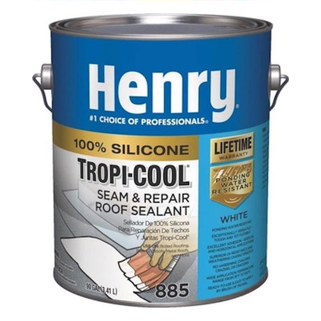 Henry Tropi-Cool 885 White Silicone Sealant 1 gal, Pack of 4
