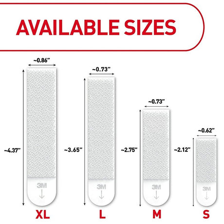 Command 17218-16ES Picture Hanging Strip, White, 20 lb