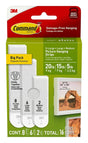 Command 17218-16ES Picture Hanging Strip, White, 20 lb