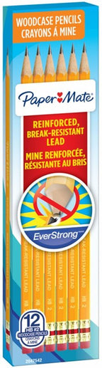 Paper Mate 2047542 Pencil, #2 Lead, HB Lead, Black Lead, Wood Barrel