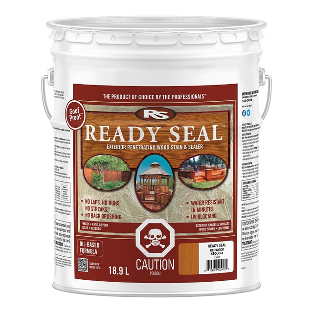 WOOD STAIN EXT LIQ REDWOOD 5GA