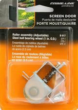 Prime-Line B 617 Adjustable Roller Assembly, Bottom Mounting, 1 in Dia Roller, 1/4 in W Roller, Steel Roller, 3/8 in W