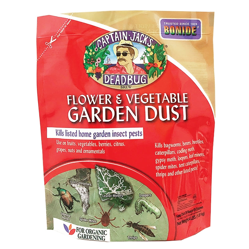 Bonide Captain Jack's 258 Flower/Vegetable Garden Dust, Solid, 4 lb Bag