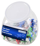 Vulcan JLWAOA30 Key Chain, Animal, Key Ring Ring, 7/8 in Dia Ring, Aluminum Case, Blue/Green/Red, Pack of 36