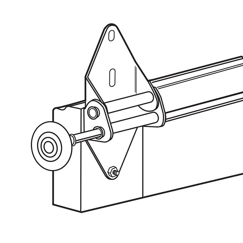 Prime-Line GD52113 Door Roller, 1-7/8 in Dia Roller, 7/16 in W Roller, Steel